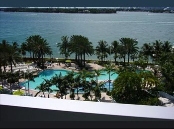 EasyRoommate US - Room for rent with amazing views and apt furnished, Miami Beach - $1,300 pm